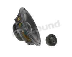 GZUC 165.2SQ-ACT active 2-way SQ speaker kit with black aluminum cone woofer Ground Zero