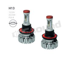 XL H13 PH KIT HEADLIGHT LED LAMPADE H13 12/24V 5700K CHIP LUXEON BlackLight