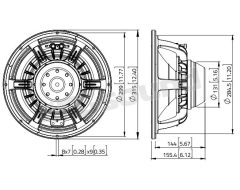 WAN123.01 12" woofer with Neodymium magnet and aluminum basket LaVoce