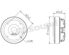 DF10.172M 1" compression tweeter with ferrite magnet LaVoce