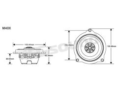 M-40X 10cm coaxial speakers dedicated for BMW MBQ