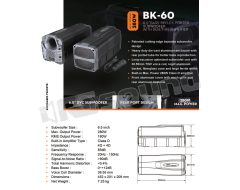 BK 60 active subwoofer, bazooka design 165 mm MBQ