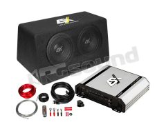 DBP208Q bass reflex system with dual 20cm subwoofer and ESX HXE1000.1D amplifier ESX