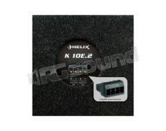 K 10E.2 25cm high-excursion subwoofer in a vented enclosure Helix