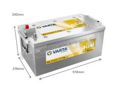 A1 710901120 batteria AGM 12V 210AH per mezzi pesanti Varta