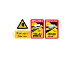 DGADTRUCK adesivo per camion "Attenzione Angoli Morti" a norma di legge RG Sound