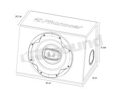 02944 subwoofer amplificato 30cm in Classe D cassa reflex Phonocar