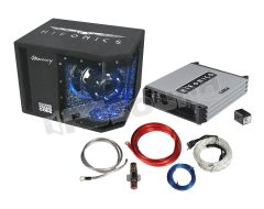 MBP1000.2 Kit with 2-channel amplifier, subwoofer in bandpass enclosure and wiring kit Hifonics