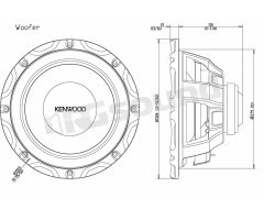KFC-W3000L 30cm illuminated cone subwoofer Kenwood