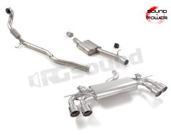 50.1216.64 Tubo sostituzione catalizzatore + Centrale + Posteriore inox per Volkswagen Ragazzon