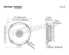 FLOW 80 Under-seat subwoofer for BMW, Porsche and Audi Harman Kardon