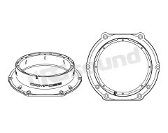 CFMK200 AUD.4 20 cm mounts with FlexMount200 technology for Audi and Seat Helix