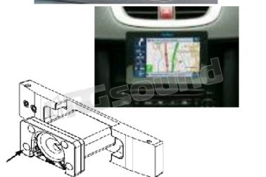 Staffa dedicata per vano DIN in car system (Peugeot 207, 307, Citroën C2 e C3) - UX0ME200AM  AV Map