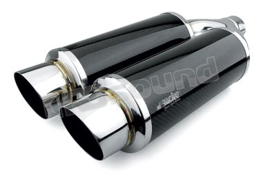 ESR23321 Double carbon fire - marmitta Simoni Racing
