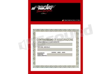 PBSR/2-24 Porta assicurazione adesivo Simoni Racing