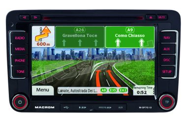 M-OF7010 monitor dedicato gruppo Volkswagen con licenza di navigazione Europa Macrom