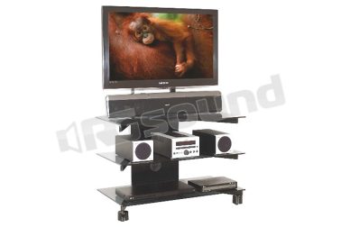 2041 mobile per plasma, led o lcd - colore nero e vetri trasparenti Prandini