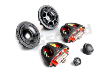 ELATE Ti 602 include una coppia di woofer da 6'', tweeter compatti MT350 e i crossover MXT280 bi-amplificabili Morel