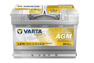 LA70 Start-stop e uso misto AGM 840070076 Varta