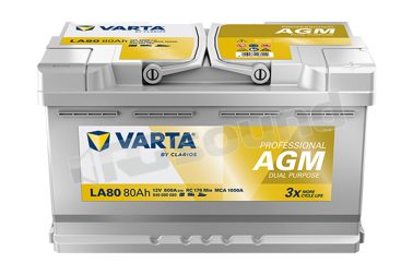 LA80 Start-Stop e uso misto AGM 840080080 Varta