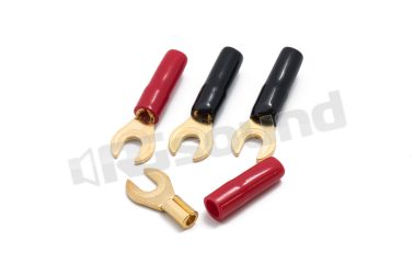 AC F kit connettori a forcella oro per diffusori(2x rosso, 2x nero) AZ Audiocomp