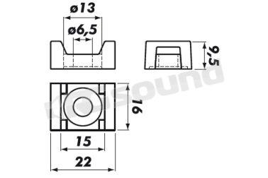 CFS 30/10 - 10 supporti per fascette AZ Audiocomp