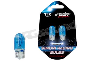 T10/W Light Blue alogene Simoni Racing