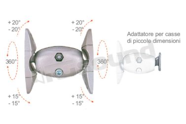 26-341 S Coppia supporti da parete per casse acustiche Thender