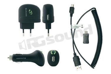 MCPENERGY Kit completo per alimentazione MINI COYOTE PLUS in auto e in casa COYOTE