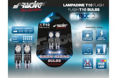 T10/F lampadine con effetti luce multicolore Simoni Racing