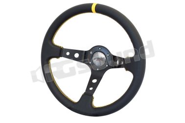SPEC volante in pelle nera calice 9,5 cm Simoni Racing