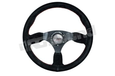 TUR volante in camoscio nero cucitura rossa 350 mm Simoni Racing