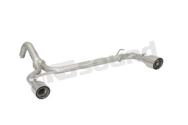 50.0248.41 Tubo posteriore inox sdoppiato con terminali rotondi per Fiat e Abarth Ragazzon