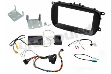 63601102 kit 2 Din con ripristino comandi al volante e display per Fiat 500X Connection Integrated Solution
