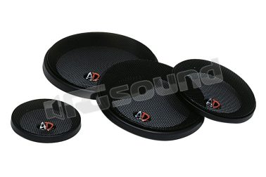 ADGR6 Coppia di griglie 165 mm con trama nera e logo AD Audio Development