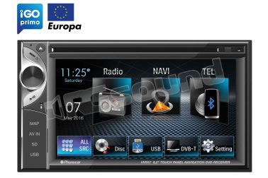 VM057E CD/DVD - Bluetooth - USB - mappa Europa iGo Primo Phonocar