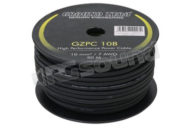 GZPC 10B 10 mm² cavo di potenza CCA nero – Lunghezza 50m Ground Zero