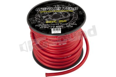GZPC 35R 35 mm² cavo di potenza CCA rosso – Lunghezza 30m Ground Zero