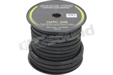 GZPC 50B 50 mm² cavo di potenza CCA nero – Lunghezza 20m Ground Zero