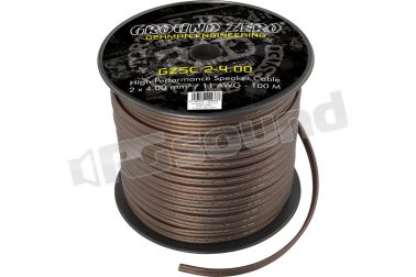 GZSC 2-4.00 cavo 2x 4mm² / 11 AWG per altoparlanti - bobina 100 metri Ground Zero