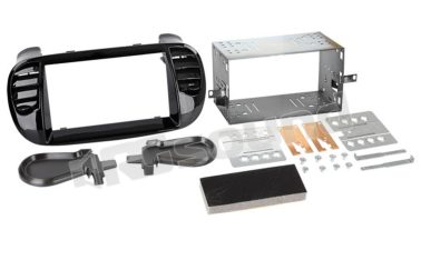 APF-F381094-33-2FI kit 2 Din nero lucido per Fiat 500 e 500 C Alpine