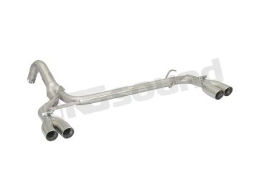50.0248.63 Tubo posteriore inox sdoppiato con terminali rotondi per Fiat e Abarth Ragazzon