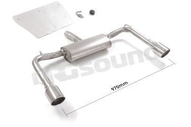 50.0513.61 Posteriore inox sdoppiato con terminali rotondi per Alfa Romeo Ragazzon