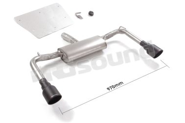 50.0513.61B Posteriore inox sdoppiato con terminali rotondi per Alfa Romeo Ragazzon