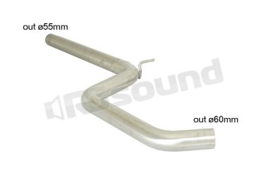 50.0489.80 Tubo centrale senza silenziatore inox per Audi Ragazzon
