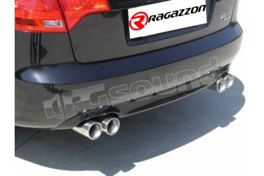 10.0140.60 Posteriore inox sdoppiato Audi A4 2.0TFSI Quattro (147kW) Restyling 11/2004 >> 11/2007 Ragazzon