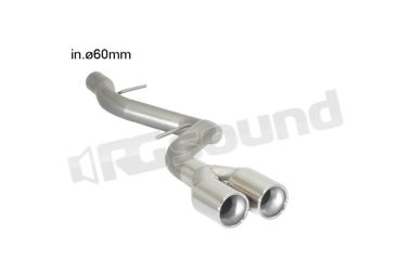 50.0403.26 Tubo posteriore inox con terminali rotondi sfalsati per BMW Ragazzon