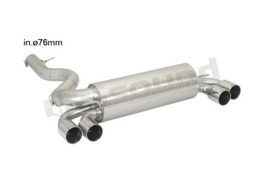 50.0496.52 Posteriore inox sdoppiato con terminali rotondi per BMW Ragazzon
