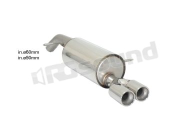 50.0365.26 Posteriore inox terminali rotondi per Citroen Ragazzon