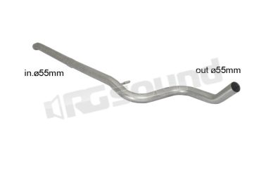 55.0158.00 Tubo centrale senza silenziatore inox Serie Evo Line per Peugeot Ragazzon